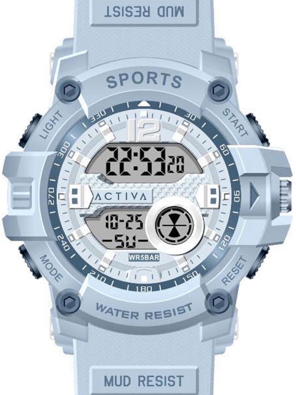 ACW533-007 - Activa X Invicta Digital Essentials Lady Watch - 46mm, Baby Blue